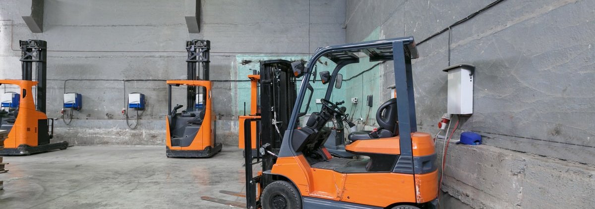 Electric forklift charging