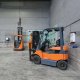 Electric forklift charging